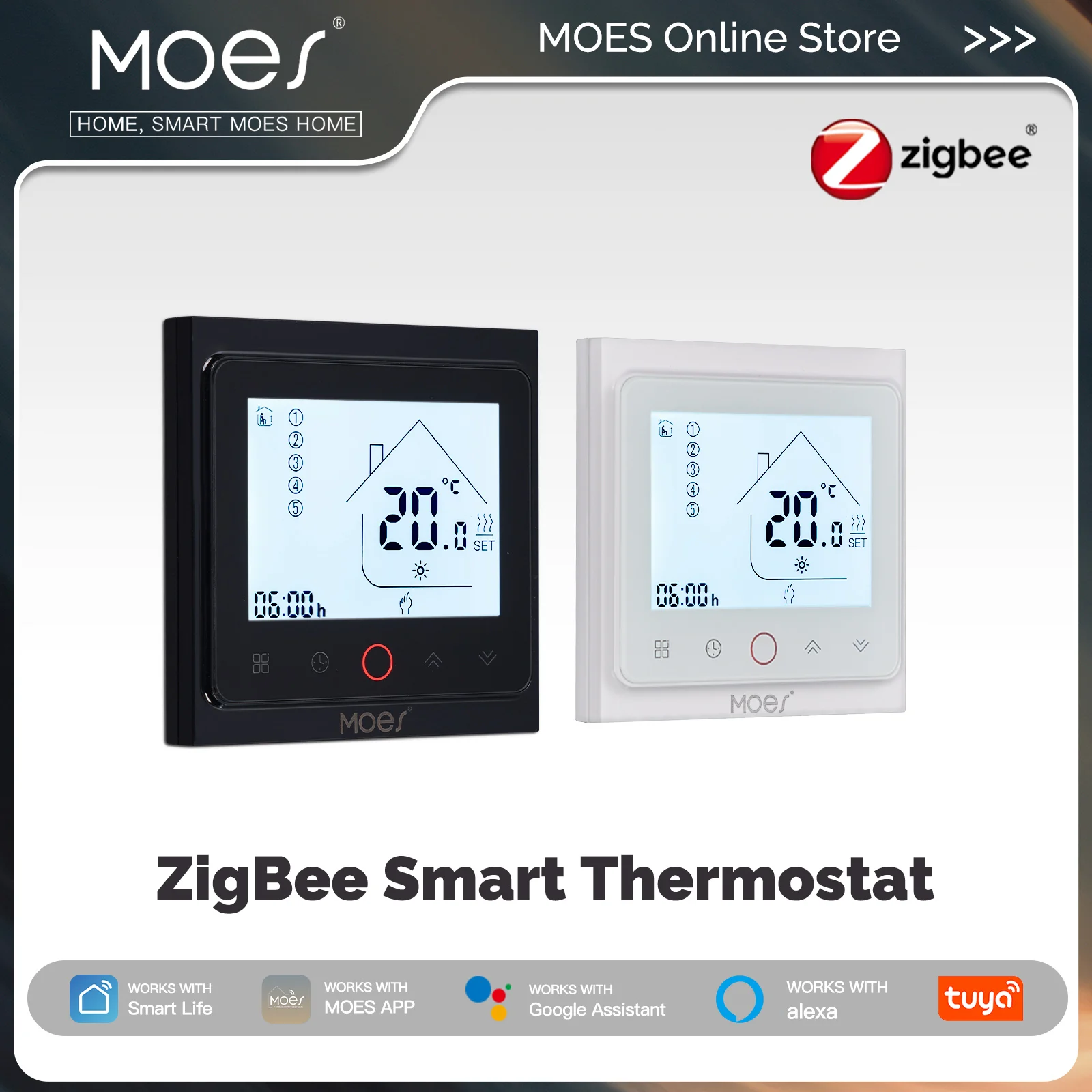 Smart Home Thermostat - MOES Tuya ZigBee Smart Thermostat Room