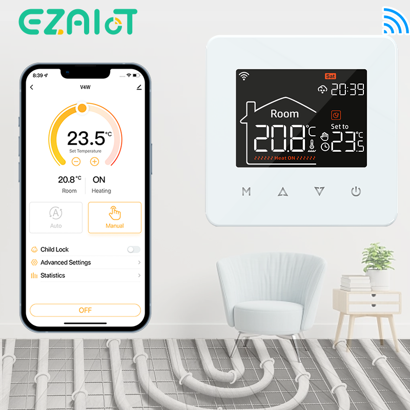 Smart Home Thermostat - WiFi Floor Heating Thermostat Tuya Smart