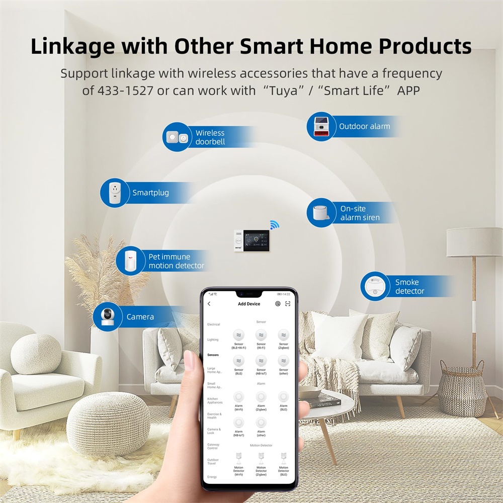 2.4G WIFI Smart GSM Alarm Syst - Smart Home Wiser recension och pris