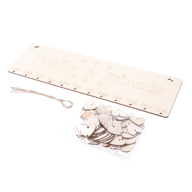 Wooden Calendar Birthday Remin - Smart Home Decor recension och pris