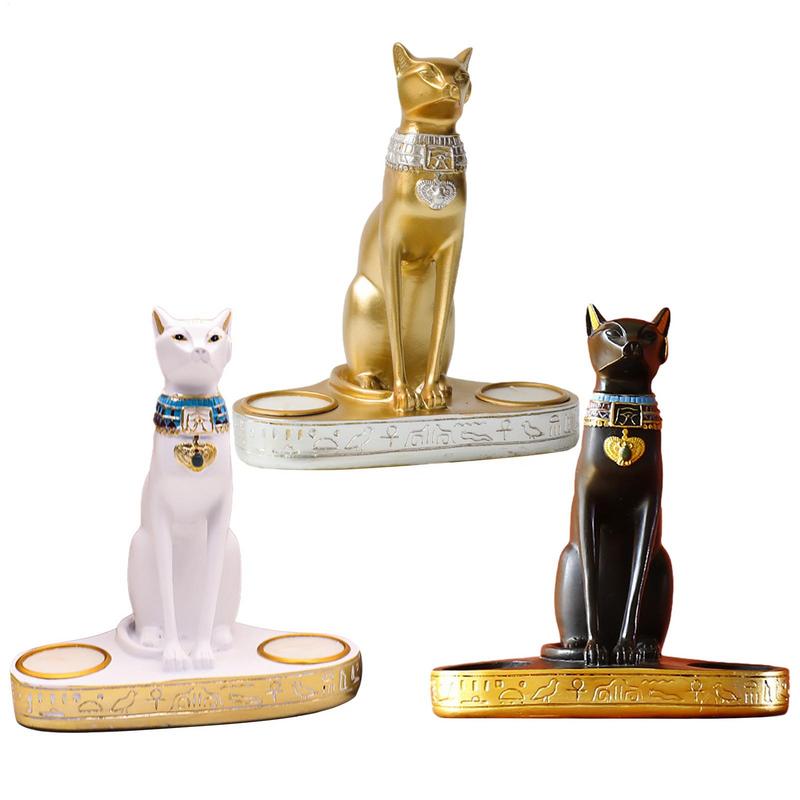 Egyptian Cat Candlestick Resin - Smart Home Decor recension och pris