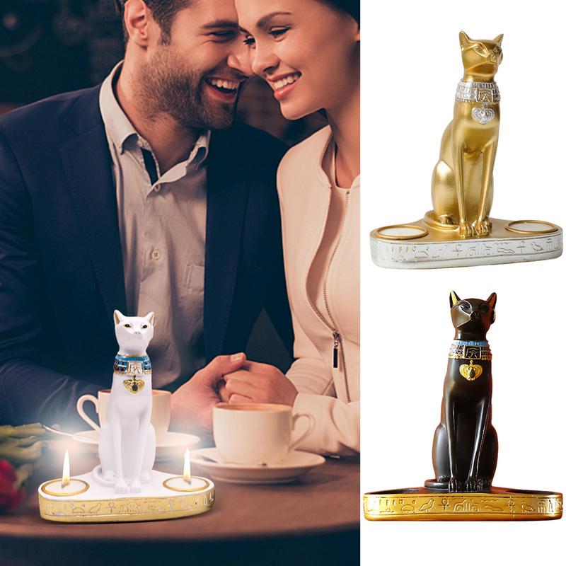 Egyptian Cat Candlestick Resin - Smart Home Decor recension och pris