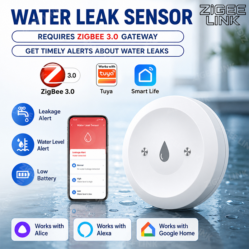 Smart Zigbee Water Leak Sensor - Smart Home Zentrale recension och pris