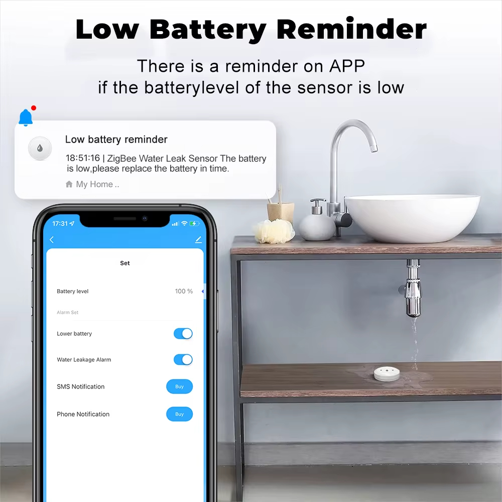Smart Zigbee Water Leak Sensor - Smart Home Zentrale recension och pris
