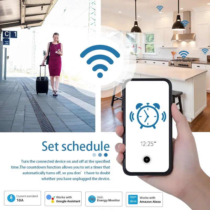 Tuya Smart Socket EU16A/20A Wi - Smart Outdoor Plug recension och pris