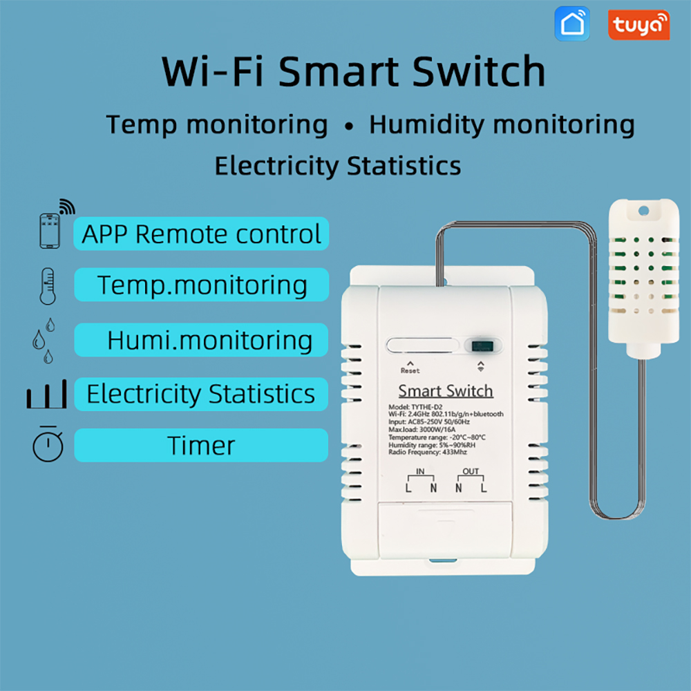 WiFi TH-16 Switch Tuya Wireles - Smart Home Thermostat recension och pris