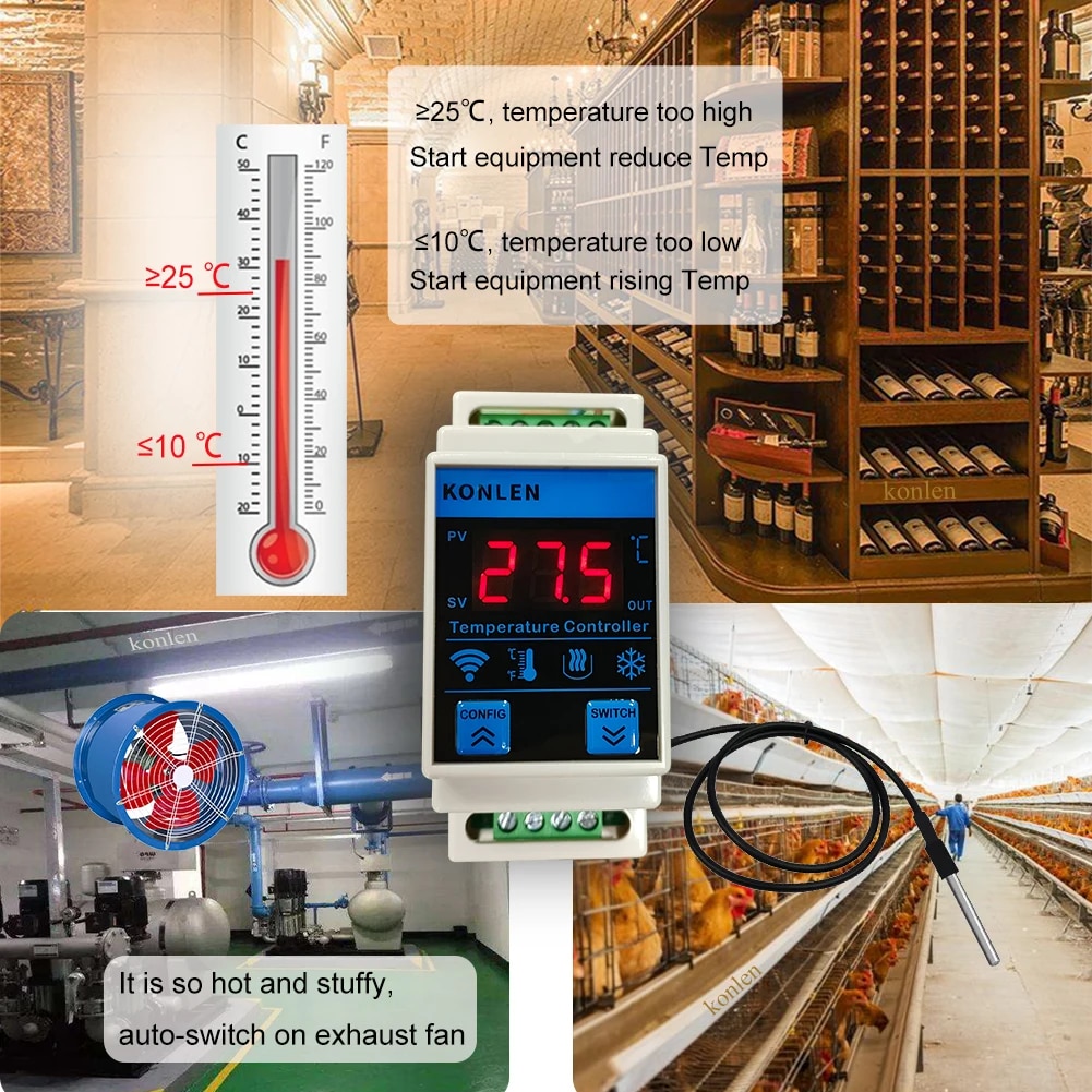 Tuya WIFI Temperature Sensor T - Smart Home Thermostat recension och pris