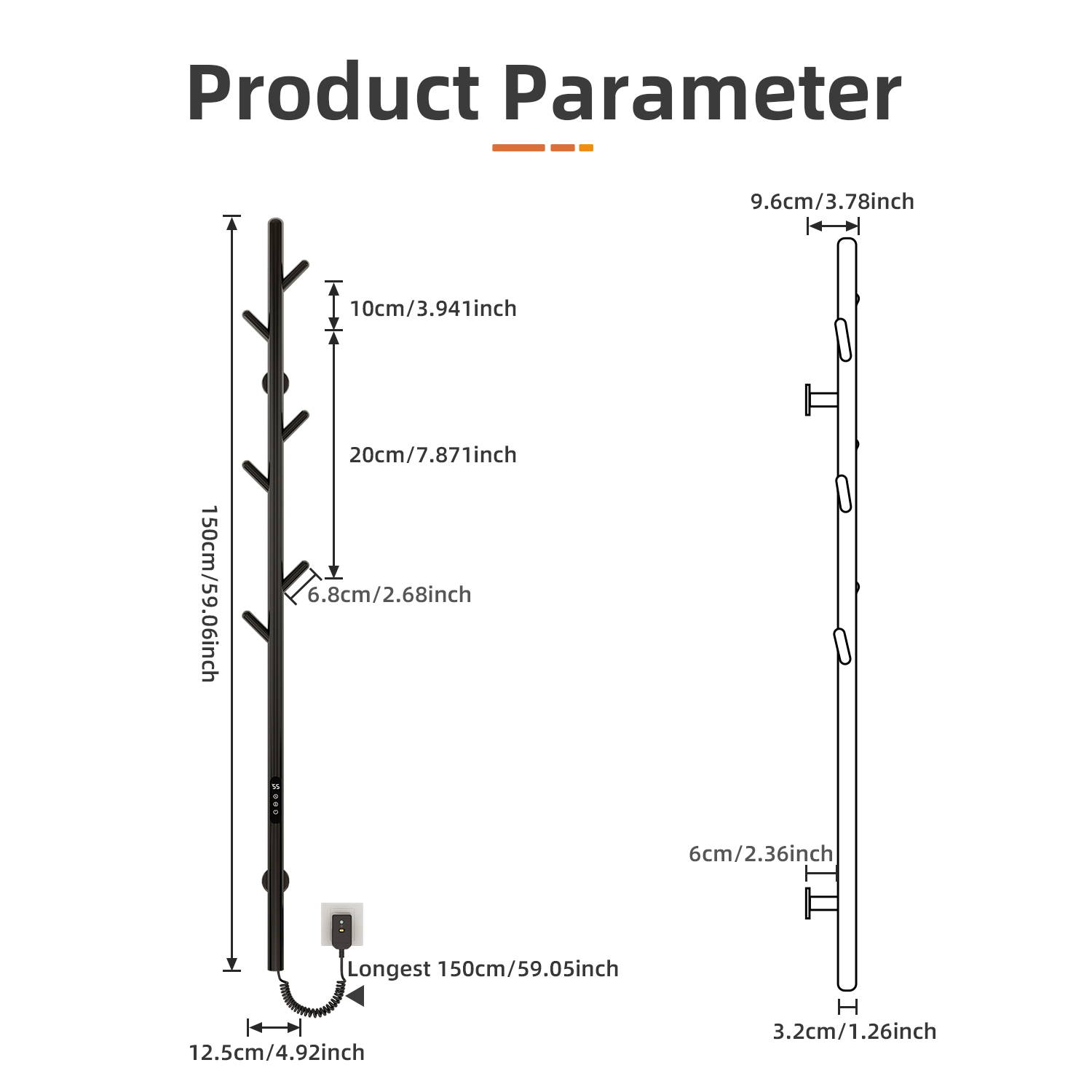Smart Electric Towel Rack Eco- - Smart Home In Us recension och pris