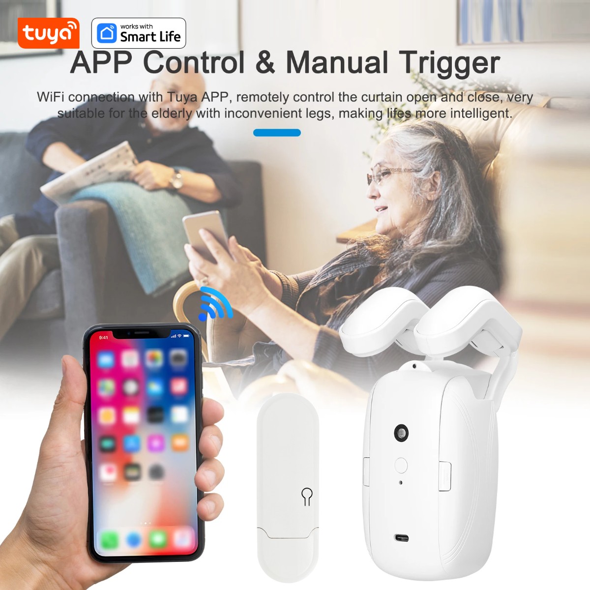 1/2PCS Tuya Smart WiFi Curtain - Smart Home Zentrale recension och pris
