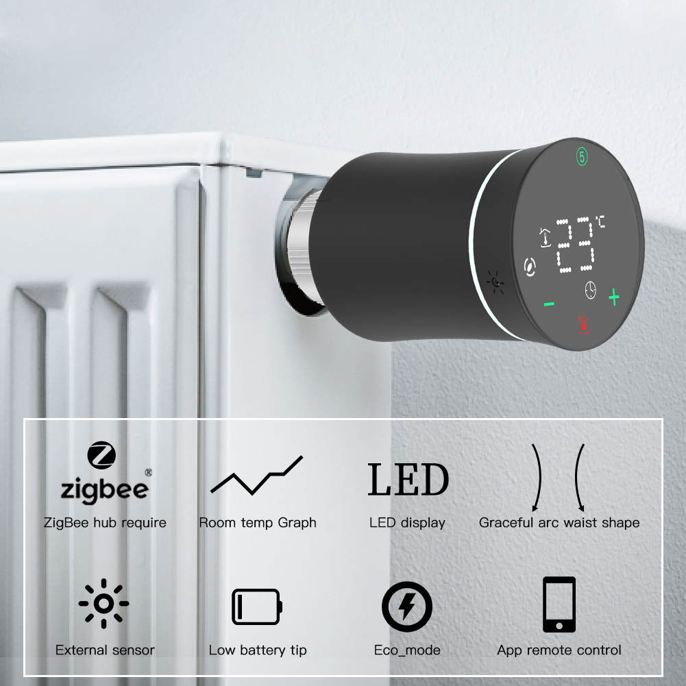 MOES ZigBee 3.0 TRV Thermostat - Smart Home Thermostat recension och pris