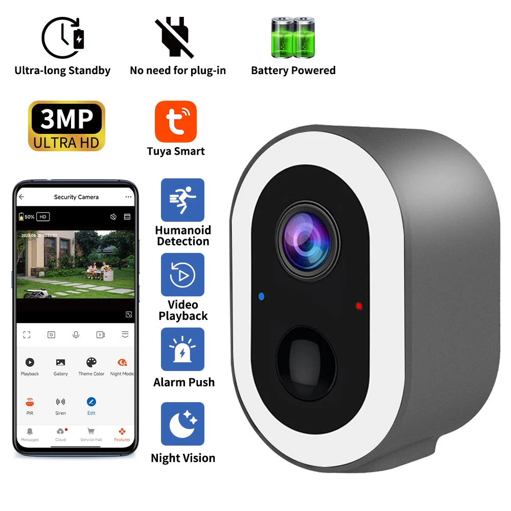 3MP Tuya Smart Life Battery Po - Smart Home Wiser recension och pris