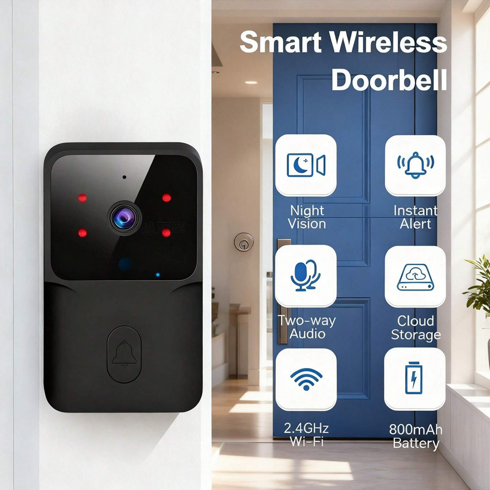 Smart WiFi Wireless doorbell I - Smart Home Video Doorbell Installation recension och pris