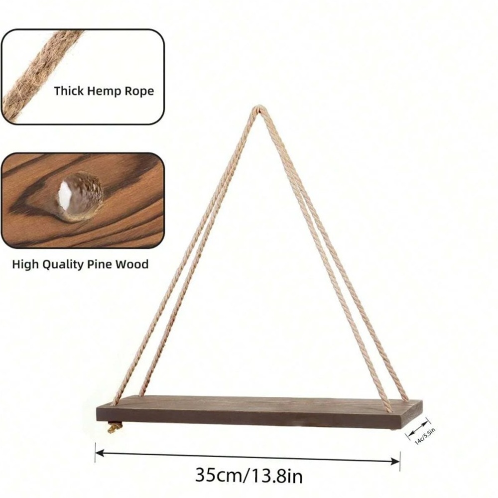 1pc Wood Hanging Shelve Swing  - Smart Home Decor recension och pris