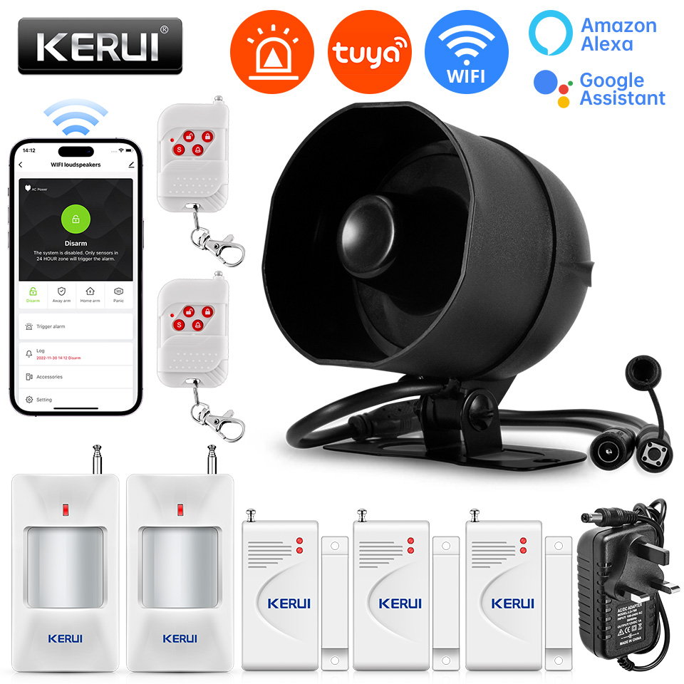 KERUI 120db Siren Alarm System - Smart Home Demo Kit recension och pris