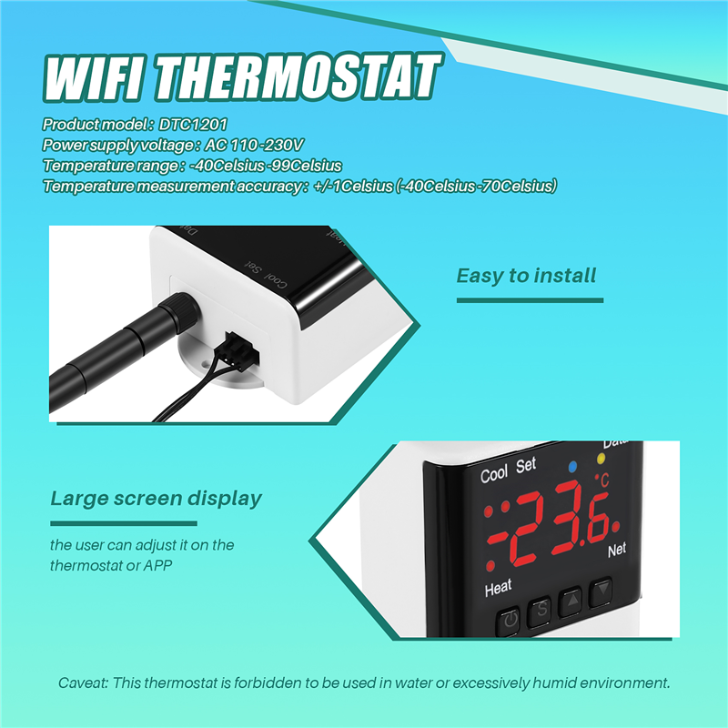 Wireless Wifi Temperature Cont - Smart Home Thermostat recension och pris