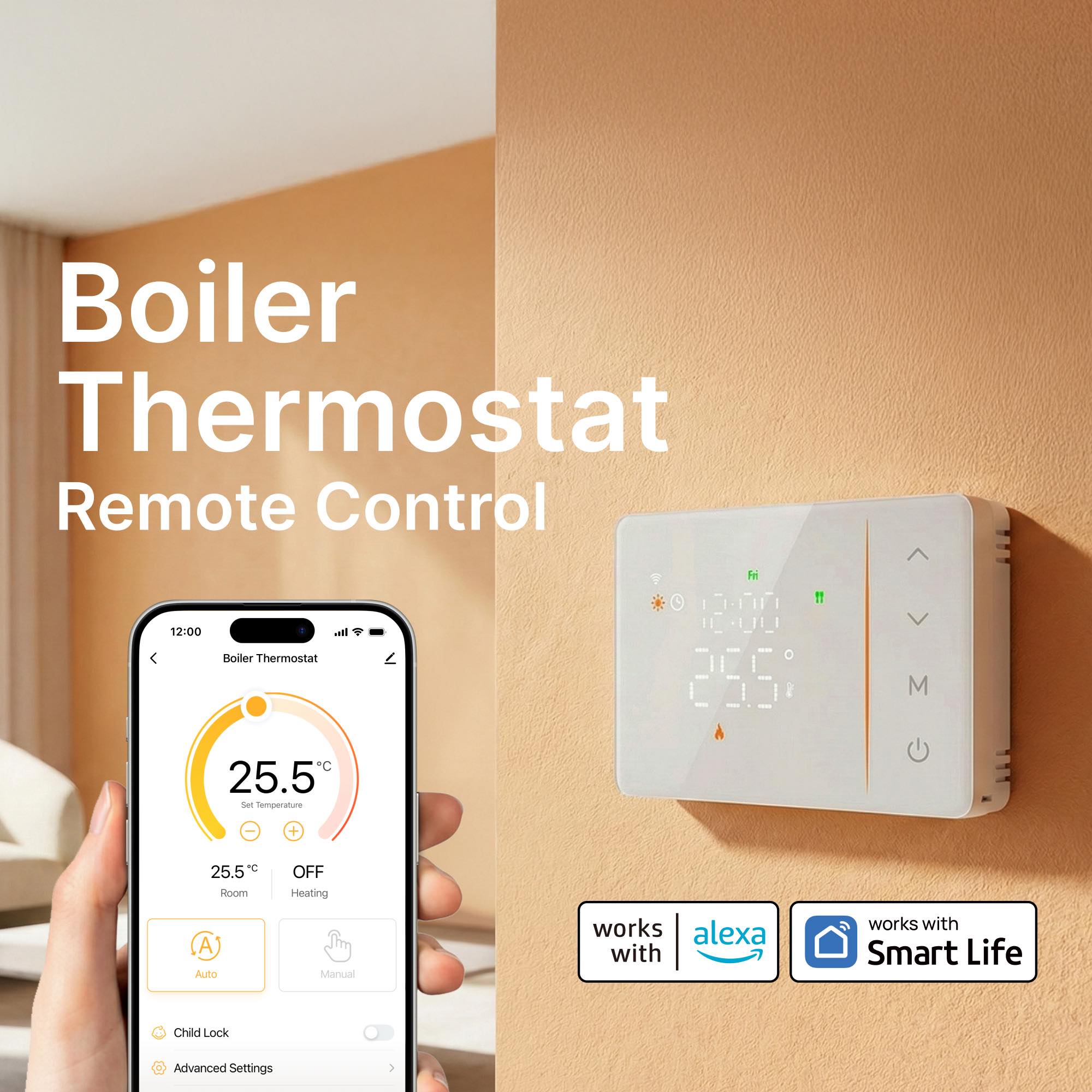 Tuya smart battery powered wif - Smart Home Thermostat recension och pris