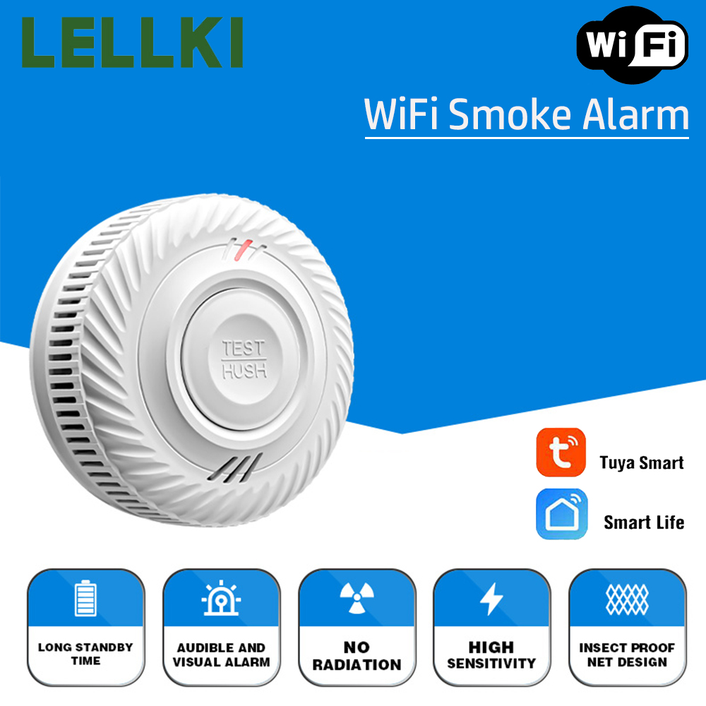 LELLKI WiFi Smoke Detector Lon - Smart Smoke Detector recension och pris