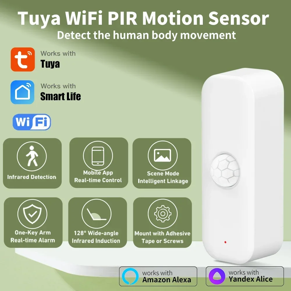 Tuya WiFI Motion Sensor PIR Sm - Smart Home Wiser recension och pris